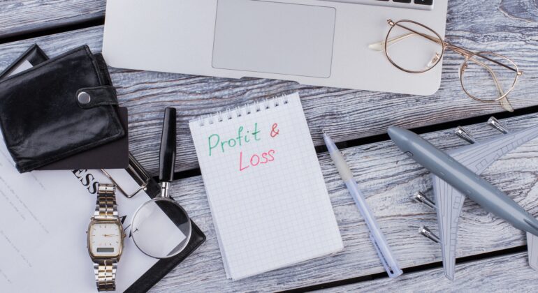 Profit and loss concept.